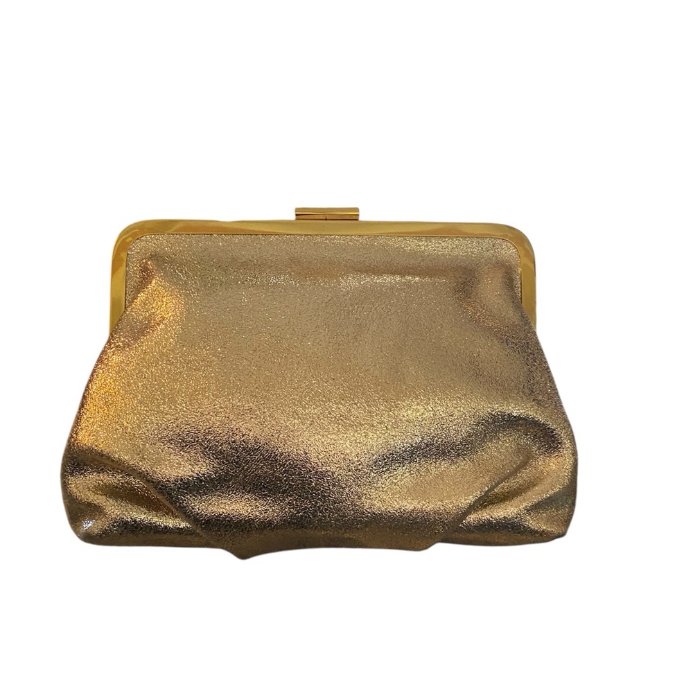 J. Crew Metallic Gold Wristlet